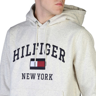 Tommy Hilfiger - Cotton-Fleeced Hooded Sweatshirt with Pockets and Logo