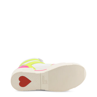 Love Moschino - Colorblock high-Top Sneakers with Chunky Platform Soles