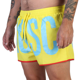 Moschino - swim trunks, bright yellow with logo