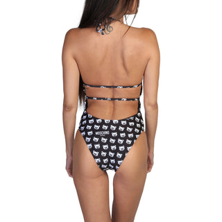 Moschino - one-piece swimsuit, teddy pattern with logo, italian design