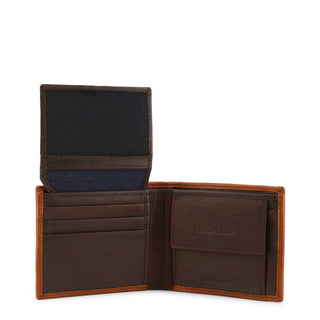 Lumberjack - Goose Leather Fold Wallet with Stitching, Embossed Logo and Coin Purse