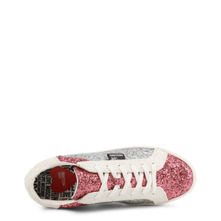 Love Moschino - Glittery Lace-Up Sneakers