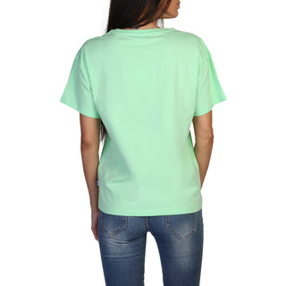 Moschino - luxury T-Shirt with teddy logo, mint green, rosé, black