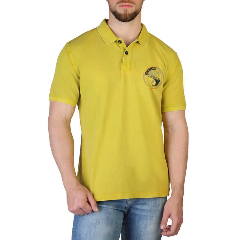 Napapijri - Regular Fit Short-Sleeved Yellow Cotton Polo Shirt