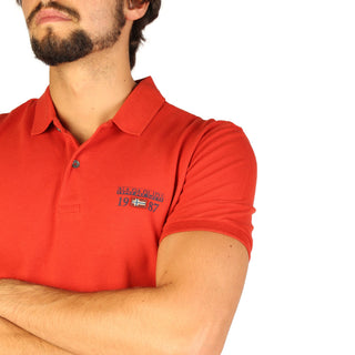 Napapijri - Regular Fit Short Sleeved Orange Cotton Polo Shirt