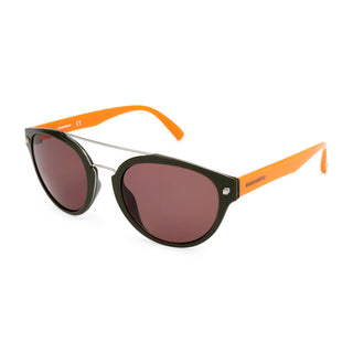 Dsquared2 - Round Black and Orange Sunglasses with Metal Bridge