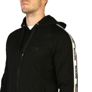 Moschino - Zip-Up Hooded Sweatshirt with Logo Tape