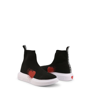 Love Moschino - Stretch-Fit Sneakers with Rubber Soles and Logo