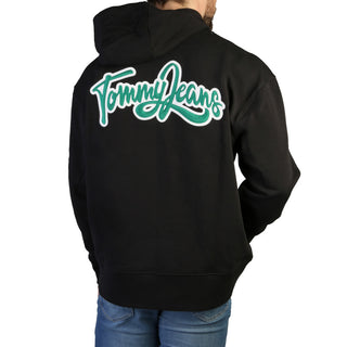 Tommy Hilfiger - black hoodie with green retro logo