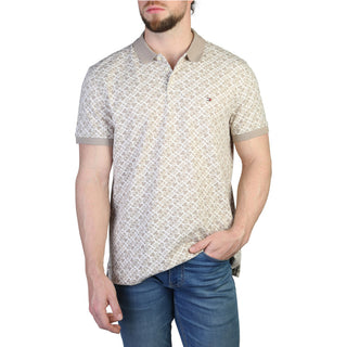 Tommy Hilfiger - patterned polo blue, light brown