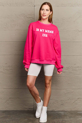 Simply Love Full Size IN MY MAMA EAR Graphic Sweatshirt