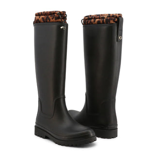 High Rain Boots by Guess with Animal-Printed Lining