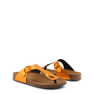 Scholl - Greeny Buckled Copper Sandals