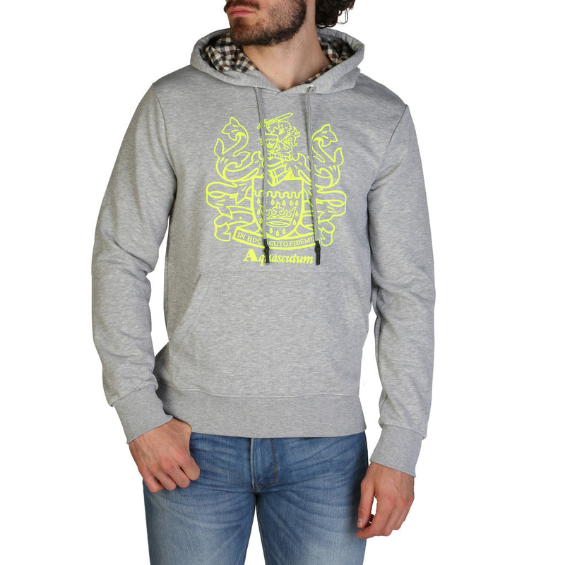 Aquascutum - Cotton Sweatshirt with Hood and Kangaroo Pocket