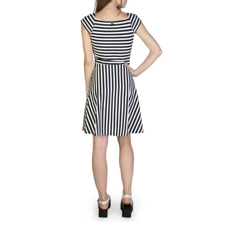 Armani Exchange - Sleeveless Striped Dress with Boat Neck