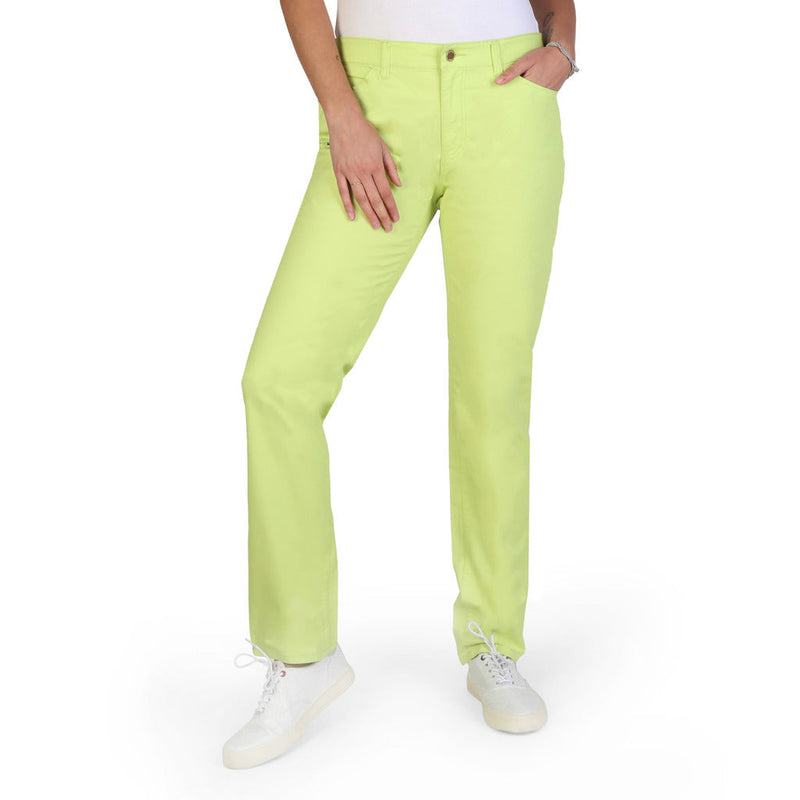 Armani Jeans - Fluo Green Straight Legs Low-Rise Jeans