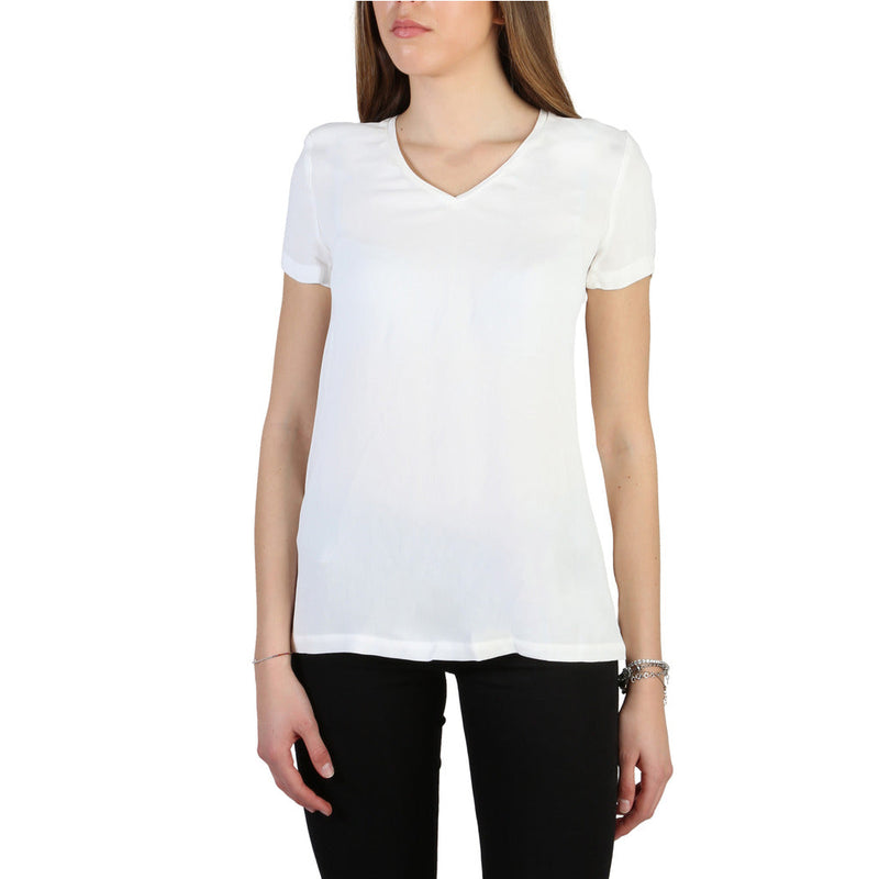 Armani Jeans - White Rear Zip Short T-Shirt
