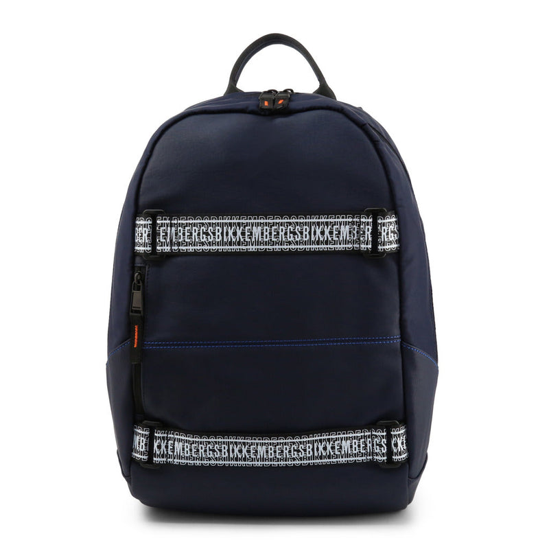 Bikkembergs - Navy Blue Backpack with Logo and Grab Handle