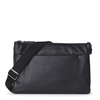 Calvin Klein - Black Messenger Bag with Silver Hardware