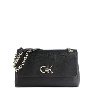 Calvin Klein - Shoulder Flap Bag with Silver Chain Strap