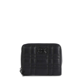 Calvin Klein - Synthetic Leather Bifold Pouchette with Embroidery Pattern