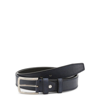 Carrera Jeans - Ground Stitched Leather Belt with Silver Buckle & Logo Loop