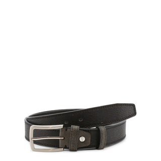Carrera Jeans - Ground Stitched Leather Belt with Silver Buckle & Logo Loop