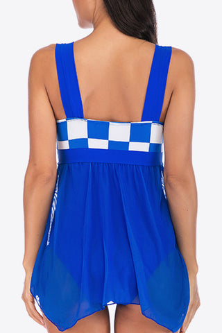 Checkered Two-Piece Swimsuit