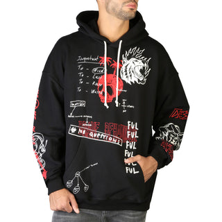 Diesel - Cotton Hoodie with Allover Logo Print