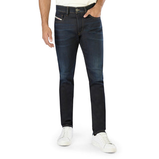 Diesel - Slim Fit Dark Blue Jeans with Small Pocket Detail