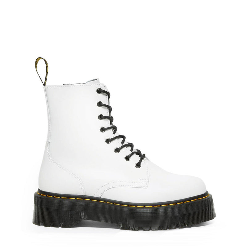 Dr. Martens - Lace-up Leather Ankle Boots with Side Zip