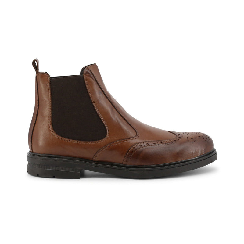Duca di Morrone - Giona-Pelle Leather Slip-On Ankle Boots with Openwork Detail