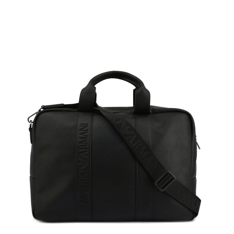 Emporio Armani - Embossed Briefcase with Shoulder Strap