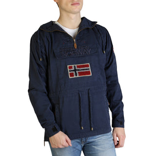 Geographical Norway - Chomer Light Hooded Side-Zip Jacket with Logo