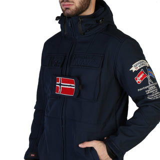 Geographical Norway - Target-Zip - Fleeced Jacket with Removable Hood & Branding