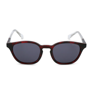 Guess - 51mm Tortoiseshell Round Sunglasses with Gray/Black Lenses