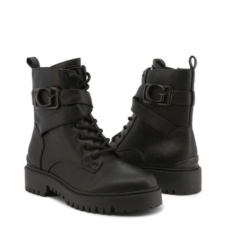 Guess - Strapped Leather Combat Ankle Boots