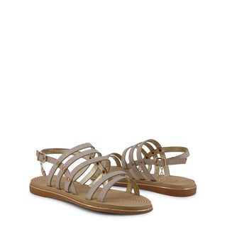 Laura Biagiotti - Tropezienne Sandals with Glittered Straps