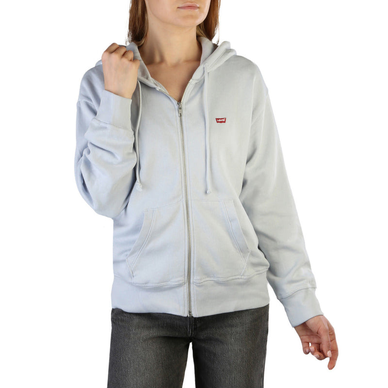 Levis - Regular Fit Full-Zip Cotton Solid Color Hooded Sweatshirt