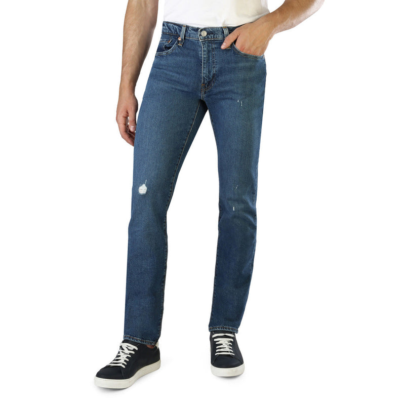 Levis - Slim Fitting Blue Jeans with Small Distressed Detail