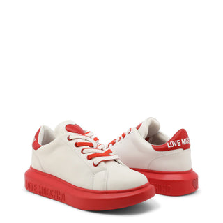 Love Moschino - Colorblock Leather Sneakers with Platform Soles