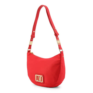 Love Moschino - Half-Moon Shoulder Bag with Golden Front Logo
