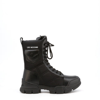 Love Moschino - Heavyweight Leather Combat Boots