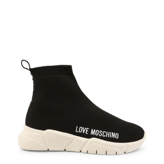 Love Moschino - High-top Stretchy Slip-On Sneakers with Chunky Soles