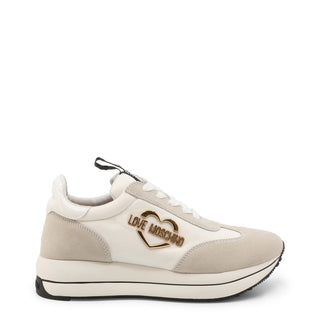 Love Moschino - Platform Sneakers with Heart Logo Appliqué