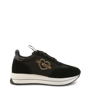 Love Moschino - Platform Sneakers with Heart Logo Appliqué