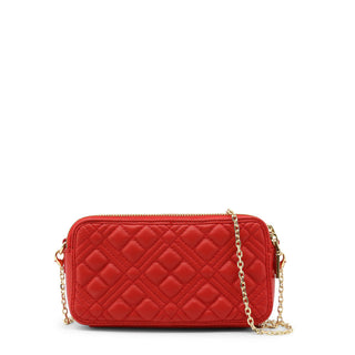 Love Moschino - Quilted Zipped Clutch with Golden Chain Strap