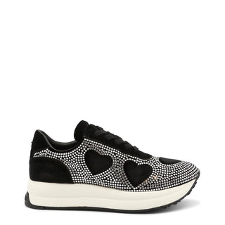Love Moschino - Rhinestone-Studded Sneakers with Platform Soles