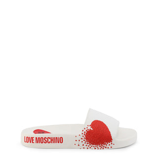 Love Moschino - Sliders with Rubber Sole and Heart Logo