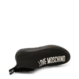 Love Moschino - Slip-On Platform High Sneakers with Logo Embroidery